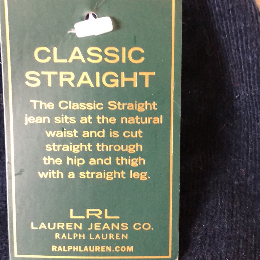 Ralph Lauren Corduroy Pants Classic Straight Black Size 14P NWT - Picture 4 of 8